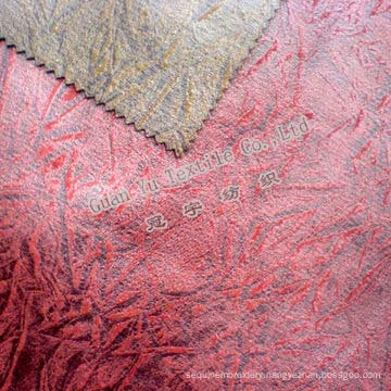 Polyester Embossed Velvet Suede Curtain / Sofa Fabric (G69-53)